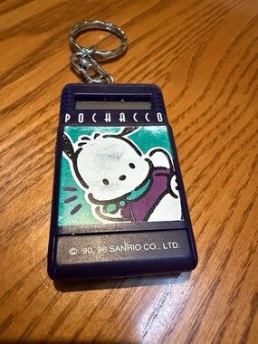 Vintage Sanrio Pochacco Keychain with Mini-Calculator